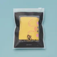 Nhà Máy Tùy Chỉnh Gói Nhựa Đen Frosted Quần Áo Ziplock Túi Zipper In May Vải Sock T-Shirt Bao Bì Túi