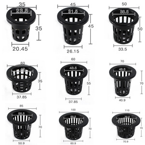 Panier de culture hydroponique LUYI noir pour culture hors-sol, panier en filet plastique pour serre de jardin, pot de culture hydroponique - Product Image 2