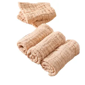 Muselina-Toalla de baño para bebé, toalla de muselina para saliva, tamaño pequeño, en blanco, tamaño de 30x30cm, suave, toalla de mano