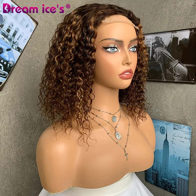DREAM.ICE'S Top Selling Wholesale Bob Curl Style Short Wig Brazilian Human Hair Weave Most Expensive Remy Hair Bob Wigs P427