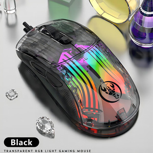 Hxsj <span class=keywords><strong>เมาส์</strong></span> X400B กลไกแบบมีสาย RGB backlit โปร่งใสเหมาะกับการเล่นเกมสูงสุด12800DPI ตั้ง<span class=keywords><strong>โปรแกรม</strong></span><span class=keywords><strong>มาโคร</strong></span>7ปุ่ม - Product Image 3