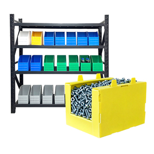 Cajas de Almacenamiento Plegables de Plástico Corrugado PP, Contenedores Apilables para Ropa, Cajas de Plástico para Recoger Piezas - Product Image 1