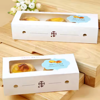 Pliable Dessert Gâteau Eclair Bonbons Alimentaire Boulangerie Emballage Boîte Oeuf Tarte Boîte Conteneur Avec Fenêtre Transparente