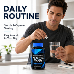 Capsules Booster Liposomales Avancées pour Adultes Actifs, à Forte Teneur en NAD+ et Resvératrol, Antioxydant, Sans Produits Laitiers, Très Vendues - Product Image 3