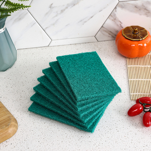 Fabricante de limpieza de estropajos para platos verdes duraderos sostenibles rectangulares de cocina - Product Image 1