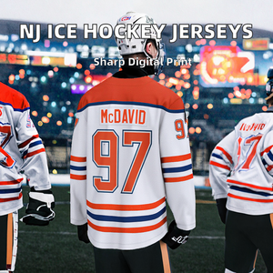 Camisetas de hockey sobre hielo de Nueva Jersey para hombre, cosidas # 86 Jack Hughes # Camiseta 13 Nico Hischier, Impresa Digitalmente, 100% Poliéster, Transpirable - Product Image 2