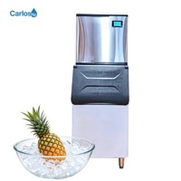 Machine à glaçons commerciale en acier inoxydable, refroidie par air, épaisseur de glace réglable, pour les magasins de boissons, les buffets et les lieux événementiels