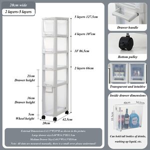 Cho thuê nhà bếp Tủ lưu trữ Tủ lưu trữ hẹp không gian nhỏ Tủ lưu trữ bánh sandwich có bánh xe - Product Image 5