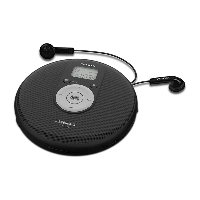 Personal Portable CD Player BT transmitter 5.0 Rechargeable CD Player Portable Disc CD Player Walkman LCD Display line out jack
