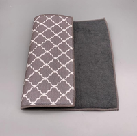 Tapis de séchage de cuisine en microfibre facile à nettoyer Rectangle séchage de la vaisselle lavable napperon de table doux maison