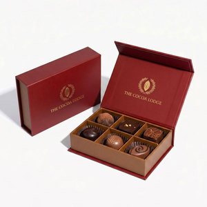 Boîte à <span class=keywords><strong>chocolat</strong></span> de luxe avec couvercle magnétique et séparateur, idéale pour cadeaux romantiques, vente en gros par le fabricant - Product Image 1