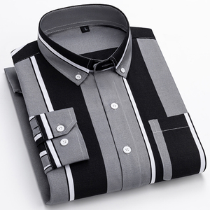 Nuova Camicia Casual Primaverile 2025 per Uomo, Moda con Bottoni, Maniche Lunghe a Righe, Vestibilità Regolare, <span class=keywords><strong>Blusa</strong></span> <span class=keywords><strong>Maschile</strong></span> 2300 - Product Image 5