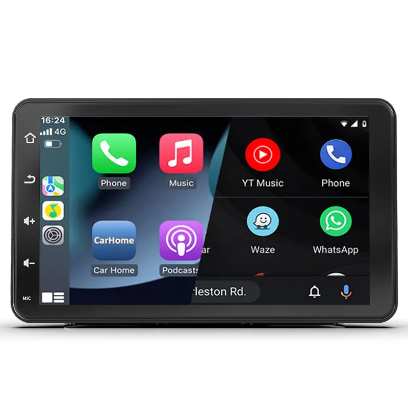 9-Zoll-7-Zoll-Sonnenschutz-IPS-Touchscreen-Stereo-MP5-Player Tragbarer drahtloser Android-Auto-und Carplay-Support für den Desktop