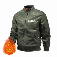 Blousons d'aviateur pour hommes OEM ODM, rembourrés, chauds pour l'hiver, coupe-vent d'extérieur, blouson bomber personnalisé