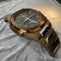 Table basse de luxe en forme de montre, design moderne, acier inoxydable 304, personnalisable pour les collectionneurs de montres