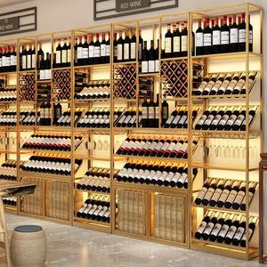 Gabinete de Almacenamiento para Vinos de Hierro Forjado Estilo Europeo Estante de Piso para Copas de Vino para Bar KTV Bodega Supermercado Estanterías Excelente Material Metálico - Product Image 2