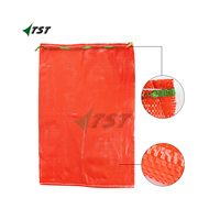 MOHREN in NETZSACKE Sacos De Verde Paprika Mesh Bag Tubular Mesh Bag mit individuellem Kordel zug zum Verpacken von Gemüse und Obst