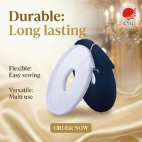 CYG Faible MOQ Baleines Rigilene recouvertes de polyester 6/12mm pré-coupées pour la couture de robes de mariée, de cosplay et de tenues de cérémonie
