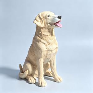 Sculpture de Golden Retriever grandeur nature en FRP, statue de <span class=keywords><strong>chien</strong></span> réaliste en fibre de verre, décoration de jardin extérieur, parc, figurine animale peinte à la main - Product Image 3