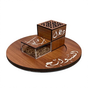 Deluxe Mother Pearl Inlaid Arabic Mabkhara Sandalwood Wood Luxury Incense Burner Star Anise Religious Indian Incense Ramadan - Product Image 1