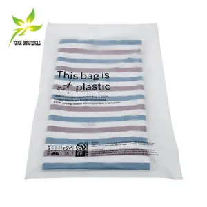 Eko biyobozunur plastik posta posta ambalaj poşetleri compostable özel logo ekspres paket giysi çantaları