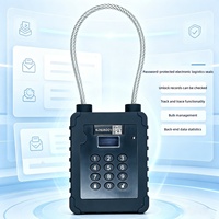 Cadenas électronique à câble en acier résistant aux intempéries avec alarme anti-effraction pour la sécurité des marchandises et le contrôle des actifs logistiques