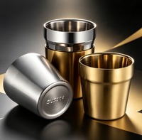 Mug de voyage à double paroi en acier inoxydable 304 pour thé, café, lait, camping, cadeau, tasse en acier écologique, résistant à l'eau bouillante, anti-chute