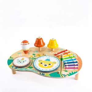 Wholesale Children's Montessori Orff Wooden <b>Musical</b> <b>Instrument</b> Set Wooden Toys With Xylophone Drum Maraca - Product Image 1