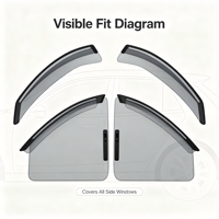 Accesorios para Automóviles, Protector de Lluvia para Ventanas de Automóviles, para Sedán, SUV, Hatchback, Ajuste Universal, Deflector de Viento, Protector Antilluvia