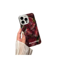 Coque de téléphone portable en gel de silicone motif pastèque rafraîchissante style Ins pour iPhone 17 Pro Max et iPhone 16, antichoc intégral