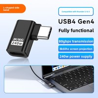 Adaptateur Type-C, fonctionnalités complètes, transfert de données 80 Gbps, alimentation CC 240 W, écran 8K, connecteurs USB4 Gen4