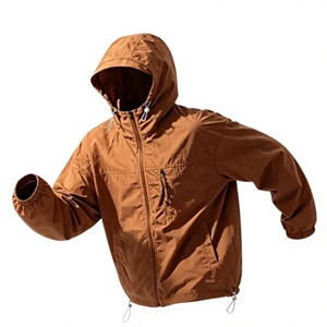 Chaqueta Impermeable con Capucha para Hombre, Cortavientos de Forro Polar para Senderismo y Camping, Abrigo de Invierno Cortavientos con Cremallera, Poliéster, Corte Regular - Product Image 1
