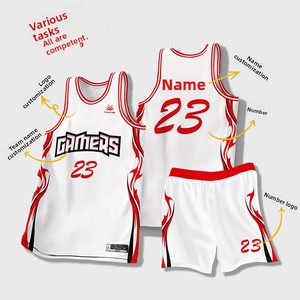 Nueva Camiseta de Baloncesto de Poliéster Personalizada para Hombre y Mujer, Uniforme de Equipo con Impresión Digital, Impresión de Números Gratis para Deportes - Product Image 4