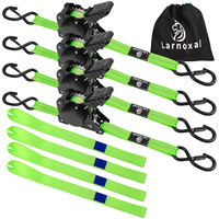 Grandlifting Model 2502 1 inç Polyester Geri Çekilebilir Cırcırlı Kayış Ağır Hizmet Tipi Kargo Bağlama Kayışı S-Kancalı GS Sertifikalı Kamyon Treyler Motosiklet