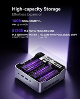 Mini PC KAMRUI Pinova P2, Intel Core I5-12600H, 16 GB de RAM, 512 GB SSD, 12 Núcleos, 45 GHz, Gráficos Intel Iris Xe, Sistema Operativo, WiFi6, BT52
