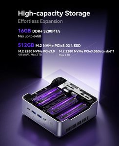 Mini PC KAMRUI Pinova <span class=keywords><strong>P2</strong></span>, Intel Core I5-12600H, 16 GB de RAM, 512 GB <span class=keywords><strong>SSD</strong></span>, 12C 45 GHz, Gráficos Intel Iris Xe, Sistema Operativo, WiFi6, BT52 - Product Image 3