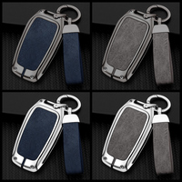 Nouvelle Housse de Clé de Voiture en Métal et Cuir avec Logo pour Toyota RAV4 Corolla Hilux Fortuner Land Cruiser 200 Camry Sienna Previa Accessoires
