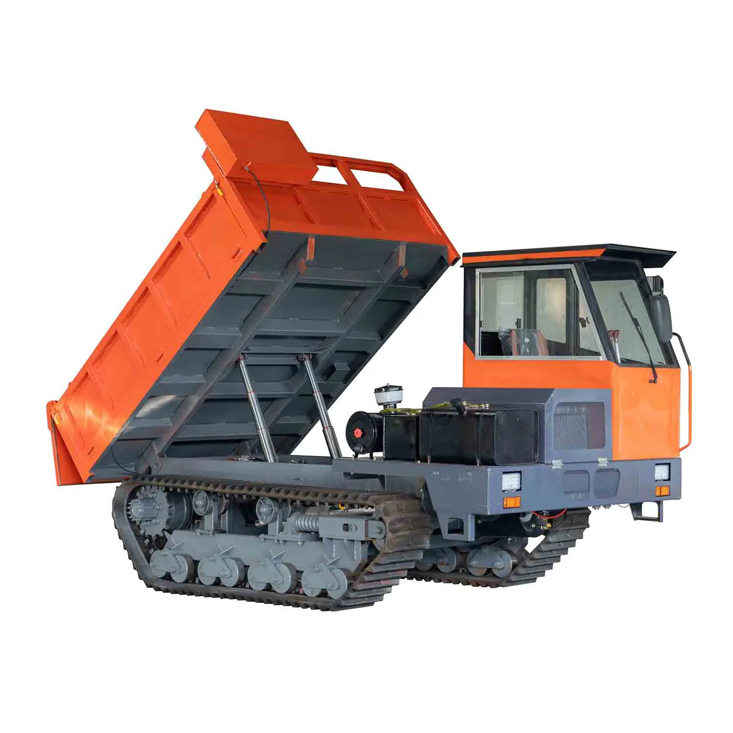 Crawler Mining Dumper Truk Karet Track 8 Ton Crawler Dump Truck