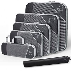 Compression 6-Piece Set Expansion <b>Clothes</b> and Shoes Travel <b>Storage</b> Bag for Luggage - Product Image 2