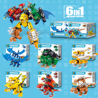 Bloques de Construcción Robot 6 en 1, Juguete de Construcción de Dinosaurios Mecha, Juego de Ladrillos Educativos, Juguetes DIY