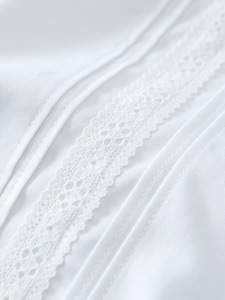 ChenYue personnalisé filles blanc uniforme <span class=keywords><strong>scolaire</strong></span> hauts à manches longues chemise <span class=keywords><strong>en</strong></span> coton avec dentelle enfants <span class=keywords><strong>en</strong></span> gros OEM vêtements de printemps - Product Image 4