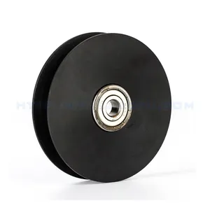 Injection Moulding Overmolding Factory 12 Inch Wire Rope / Cable Plastic Pulley Wheels For Gym Machine