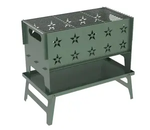 Unique Design Carbon Steel Outdoor Camping Grill Powder Coating Barbeque Charcoal Bbq Grill