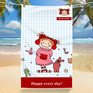 Serviette <span class=keywords><strong>de</strong></span> plage en microfibre à impression numérique personnalisée, motif dessin animé, pour sports <span class=keywords><strong>de</strong></span> plein air et <span class=keywords><strong>bain</strong></span>, design tendance estival - Product Image 4