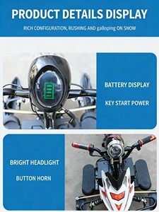 Scooter électrique haut de gamme à <span class=keywords><strong>neige</strong></span>, 4 roues, motoneige, quatre roues, antidérapant, pour les jeux d'hiver en famille - Product Image 4