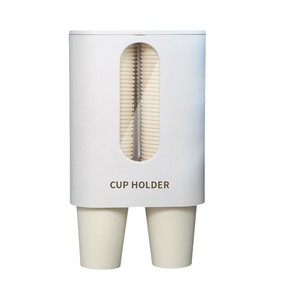 Portavasos desechable, sin necesidad de taladrar, estante de almacenamiento de vasos para restaurante, dispensador de agua con portavasos de papel de doble tubo - Product Image 5