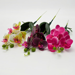 Orchidée Phalaenopsis artificielle Paulon à 5 fleurs, 47 cm de haut, pour la photographie de mariage, la décoration de la maison - Product Image 3