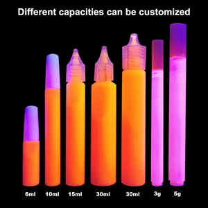 KHY 3/5ML akril penglihatan malam untuk pesta Rave Neon lukisan bercahaya Lumilor warna Neon Neon Neon cat lampu hitam akrilik Fluorescent