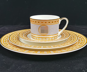 Platos de cena de cerámica, taza de café, platillo, juego de comedor de lujo occidental, juegos de vajilla, exquisita porcelana promocional, 4 Uds. - Product Image 4