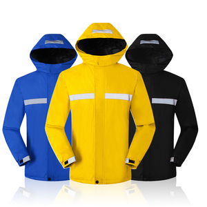 Venta al por mayor de alta calidad Super cálido mujeres hombres <span class=keywords><strong>chaqueta</strong></span> <span class=keywords><strong>reflectante</strong></span> de invierno ropa de trabajo de lana cortavientos impermeable <span class=keywords><strong>chaqueta</strong></span> a prueba de viento - Product Image 4
